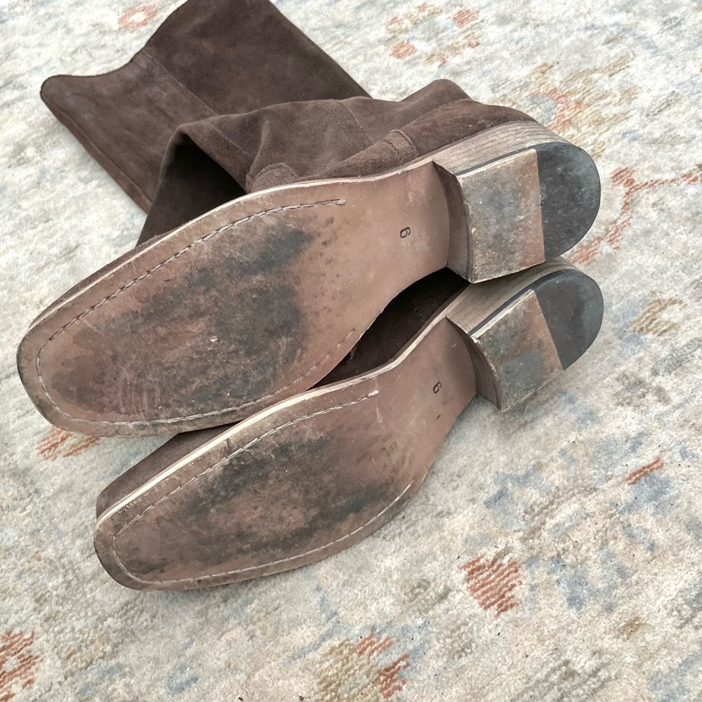 Seychelles Rich Brown Suede Heeled Boots - Picture 5 of 8